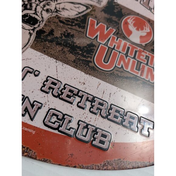 Rivers Edge Metal sign Deer Camp Whitetails Unlimited est 1982 17x12 - Picture 4 of 15